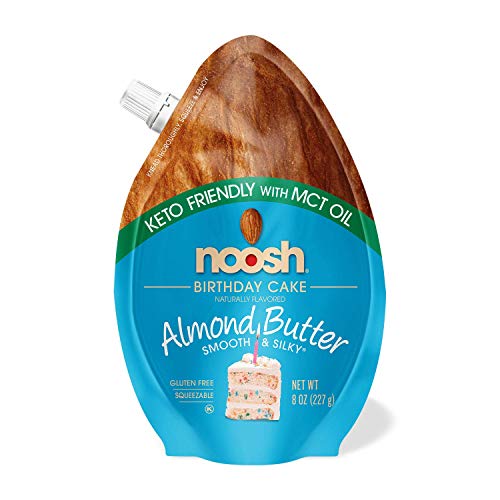 NOOSH Keto Almond Butter (Birthday, 8 Fl. Oz) - All Natural, Vegan, Gluten Free, Soy Free - Ketogenic and Low Carb Friendly