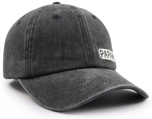 Image of Papaw Hat for Grandpa Dad Men, Funny Adjustable Cotton Embroiderd Best Grandfather Baseball Cap