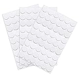 uxcell Self-Adhesive Screw Hole Stickers,3-Table Self-Adhesive Screw Covers Caps Dustproof Sticker 21mm 54 in 1 White