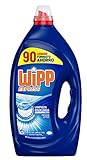 Protección de las fibras: Wipp Express Detergente líquido azul para lavadora cuida los tejidos protegiendo y reparando las fibras de tus prendas