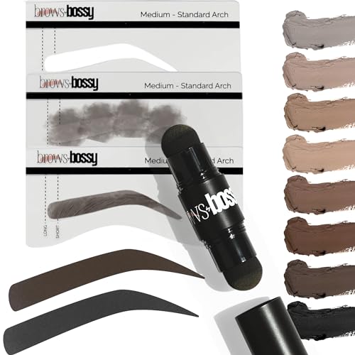 Brows by Bossy Dual-Color Eyebrow Stamp Stencil Kit