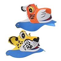 IMIKEYA 2pcs Boys and Girls Leopard Headgear Cartoon Tiger Hat Decorative Animal Sun Hat for Outdoor Play Birthday Party Photo Props