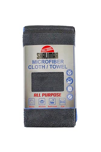Image of Shalimar Multi-Purpose Microfiber Soft Cleaning Towels for Car and Bike, Home, Glass Cleaning Cloth Pack of -4 (Blue and Grey)