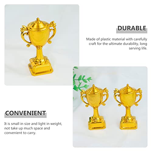 Ipetboom 6 peças Miniatura Troféu Copo Plástico Troféus Dourado Copos de Prêmio de Competição Crianç