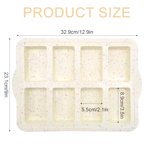 Miniatura 2 de Ovbova Silicona Molde Para Pan Baguette, Silicona Pan Moldes Bandeja De Horno,Antiadherente, 8 Cavidades Francesa Moldes De Baguette, Mini Hornear Bandeja Para Pasteles Panes
