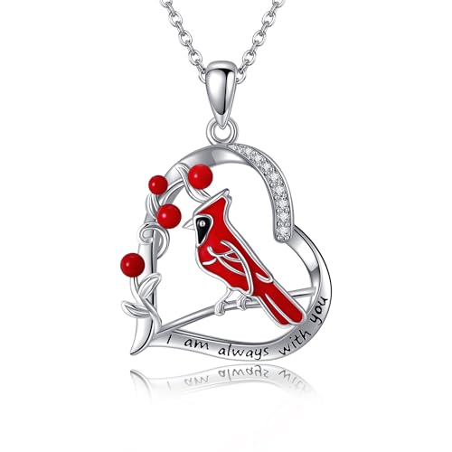 Collier cardinal argent ONEFINITY un bijou commémoratif touchant avec son pendentif cœur