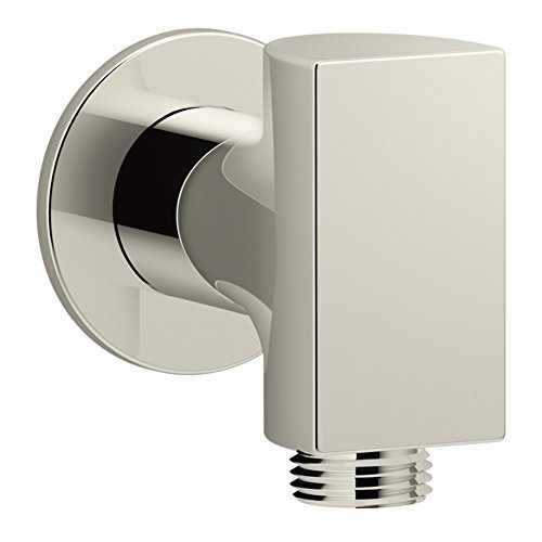 KOHLER K-98352-SN Exhale Wall-Mount Supply Elbow, Vibrant Polished Nickel