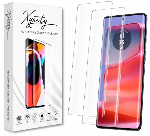 Image of Xynity Ultra Curved UV Tempered Glass for Motorola Edge 50 /50 Pro / 50 Ultra(Pack of 2) - Full Curved Screen Coverage with Easy Installation Kit