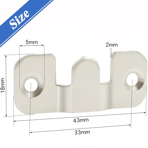 Wolfride 30pcs Flush Mount Brackets Flush Mount Frame Picture Hangers Interlocking Hanger Bracket Wall Mount Hardware - Thumbnail 2