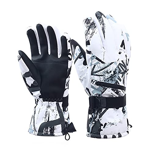 HJHIWE Gants de ski imperméables pour homme et femme - Gants d'hiver chauds pour patinage, pelle Cover