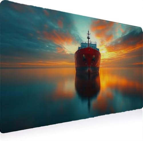 Tapis souris XXL imperméable et antidérapant avec bords cousus renforcés