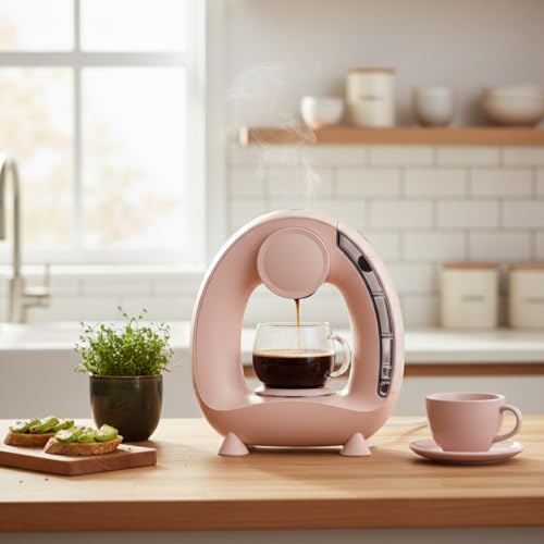 Image of Mini Q Single Serve Coffee Maker | Portable Coffee & Tea Machine for Ground Coffee | Intelligent Temp Control, Quiet Operation (Pink)