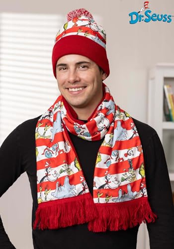 Dr. Seuss Winter Hat & Scarf Kit - Cat in the Hat Graphics, One Size Fits Most2