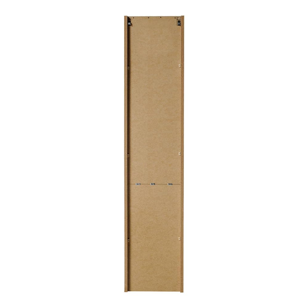 [en.casa] Mobile a Colonna Pensile da Bagno NEWPORT Armadio da Parete con 2 Ante Reversibili 2 Ripiani e Scomparto Aperto 140x30x25 cm - Effetto Rovere Coast Evoke