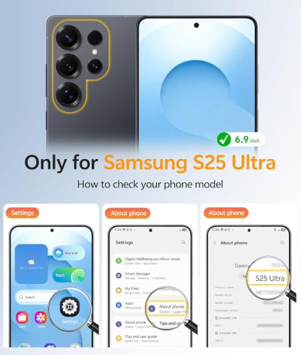 Image of Elzzi Anti Scratch Semi Translucent Cover for Samsung S25 Ultra Case, Premium PC + TPU Magnetic Phone Cases Drop Proof, Compatible with Magsafe Slim Never Yellowing Shockproof