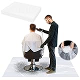 Breling 50 Pcs 48 x 37.4 Inch Extra Large Disposable Haircutting Mat,Disposable Hair Collection Mat For Barbershops,Salons And Pet Grooming