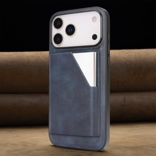HJZSZX For iPhone 16 Plus�p�~���[�E�H���b�g�^�J�[�h�X���b�g�t���}�O�l�b�g�����U�[�X�}�z�P�[�X ���C�����X�[�d�Ή��J�o�[�iFor iPhone 16 Plus�p/�u���[�j