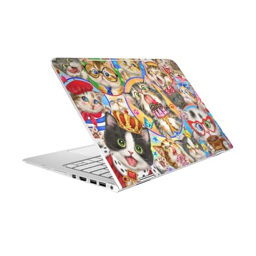 Sticker vinyle HP Spectre Pro X360 G2 anti-rayures couverture adhésive chats Kayomi Harai