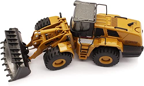 Gemini&Genius Construction Vehicle Wheeled Loader 1/50 Scale Skid Steer Loader Toys, Bulldozer Shovel Engineering Vehicle Alloy Models For Kids, Collection And Decoration House (Mechanical Loader) #TOP1