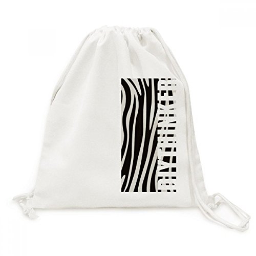 Sac à cordon motif blanc noir pour vos sorties urbaines et escapades de week-end