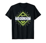 Bad Dürkheim, ciudad en Alemania, recuerdo con diseño vintage de viñas. Diseño retro del pueblo de Bad Dürkheim para un viaje al Bosque del Palatinado o vacaciones en Rin-Neckar. Bad Dürkheim con uvas para el Palatinado, Renania-Palatinado y vino.
