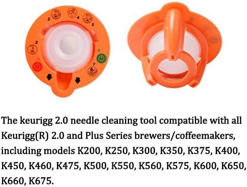 Miniatura 2 de Paquete de 2 herramientas de limpieza de agujas compatibles con cafeteras Ke-urigg 2.0, herramienta de limpieza de agujas para evitar obstrucciones,