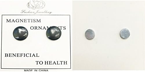 Magnetic Therapy Hematite Stimulating Acupoints Stud Earrings Health care for Women Men Non-piercing