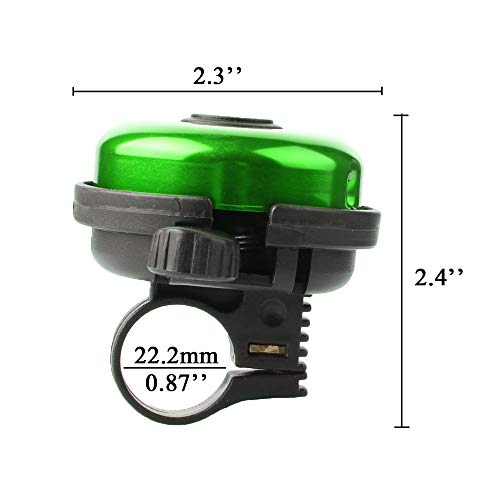 Rekata Aluminum Bike Bell, Loud Sound Bicycle Bell For Adults Kids Girls Boys(Green) #TOP2