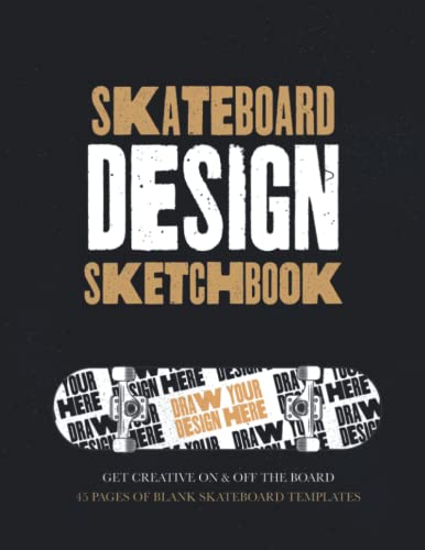 Skateboard Design Sketchbook: Blank Skateboard and Wheel Design Templates