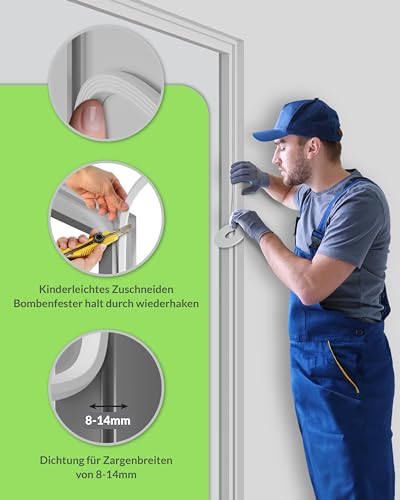 Joint de porte en acier TPE haute performance blanc 25m