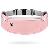 ITClosud Laufgürtel für Handy, Lauftasche Jogging Sportgürtel mit 3 Taschen, Wasserdicht Lauftasche für Damen und Herren, Nicht Verschieben Handytasche Joggen zum Radfahren, Fitness (Rosa)