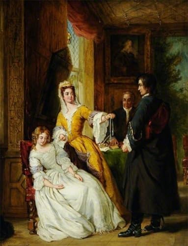 Tableau toile La Fiancée de Lammermoor par William Powell Frith - Affiche d'art 60x90cm