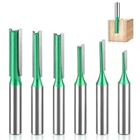 6-tlg Fräser für Oberfräse, 8mm Schaft Nutfräser, Fräsfräser für Holzbearbeitung, Fräser Schaft, Schaft Gerade Fräser Set, Nutfräser 8mm Schaft, Holz Fräser Router Bit Ø3mm,4mm,5mm,6mm,7mm,8mm