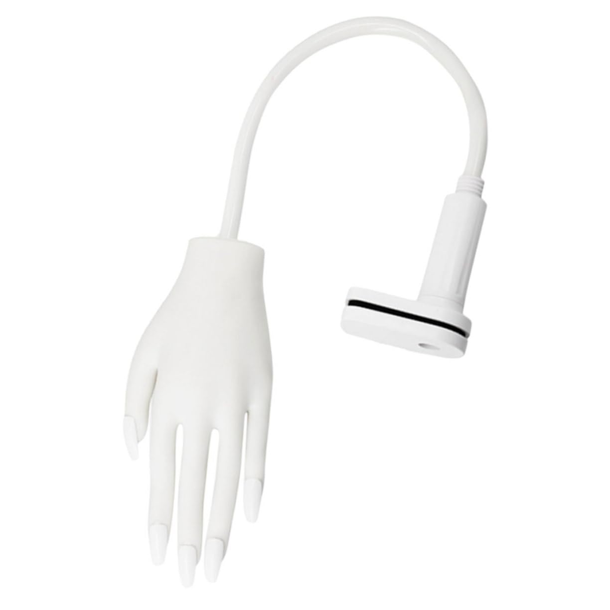 Nail Practice Hand Model Reusable Soft Training Tool for Manicure Realistic Fingernail Practice Hand for Beginners and Professionals Lightweight Nail Tips