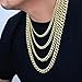 Nuragold 14K Real Yellow Gold Miami Cuban Lightweight Link Chain Necklace 16