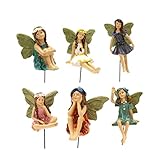 TOYANDONA 6pcs Flower Fairy Ornament Outdoor Decor Outdoor Pots Floral Decor House Miniatures Figuri