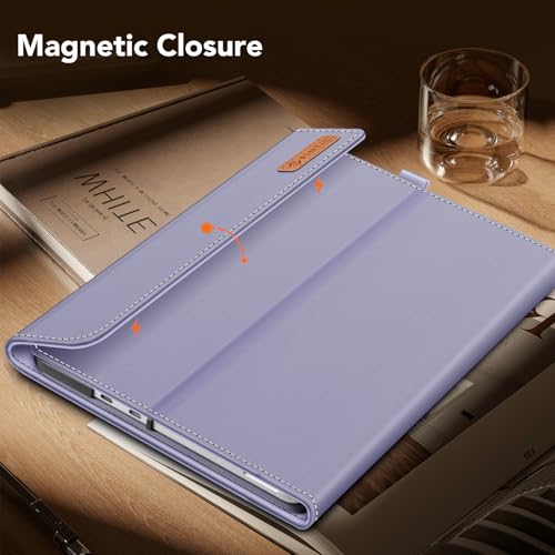 Fintie Case for Microsoft Surface Pro 12 Inch 1st Edition (2025), Multiple Angle Viewing Portfolio Business Cover with Pocket & Stylus Holder, Compatible with Type Cover Keyboard (Lilac Purple) by FINTIE - Used condition - Image 7