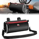KEMIMOTO Motorcycle Handlebar Bag Small Bag with Shoulder Strap Waterproof Motorcycle Barrel Bag Storage Bag Compatible with Ruckus Mini Bike Touring Adventure UTV Scooter