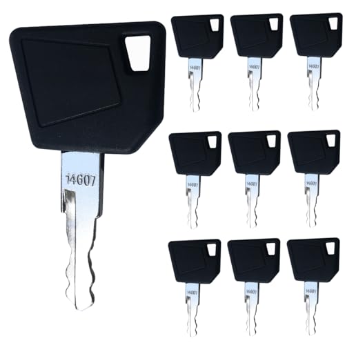 Ignition Keys 14607 701 45501 for JCB 3CX Bomag Dynapac Terex Vibromax NH Ford Moxy Wacker Neuson Hamm Mini Excavator Bomag Cat New Holland 701 45501 (14607)