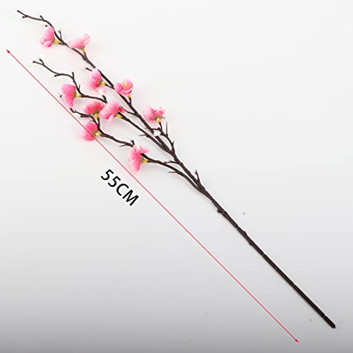 LGEGE Artificial Pink Plum Blossom 6 Pcs,Fake Flowers Silk Fabric Simulation Flowers Bouquet for Home Kitchen Office Hotel Decoration Floral Arrangement Centerpieces for Table - Image 2