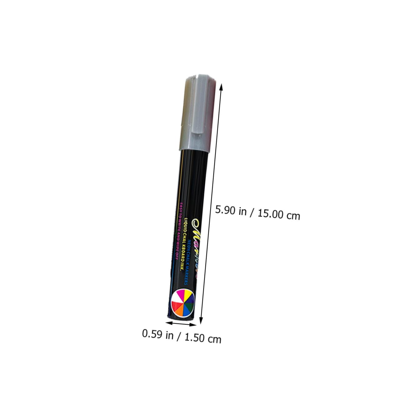 Set de 12 Rotuladores Fluorescentes Borrables de 6mm para Pizarra | Punta Redonda, Tinta Líquida, Uso en Panel LED Fluorescente, Paquete de 12 Unidades