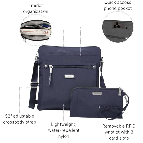 Image of Baggallini womens Go Bagg With Rfid Phone Wristlet