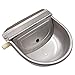 MACGOAL Stainless Steel Automatic Waterer Bowl with Float Valve Automatic Dog Water Bowl Water Trough for Dog Livestock Pig Chicken Goat Waterer with Drain Plug