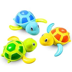 Excefore Bath Toys Gifts for 1-6 Year Old Toddlers Boys Girls,Baby Bathtub Wind up Turtle Toys for 3-36 Months Baby…