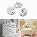 50Pcs Rhinestone Crystal Buttons with Metal Loop Round Buttons for Sewing Sofa Upholstery Button Crafts Decoration Mother's Day Valentine's Gift (Size:25mm)