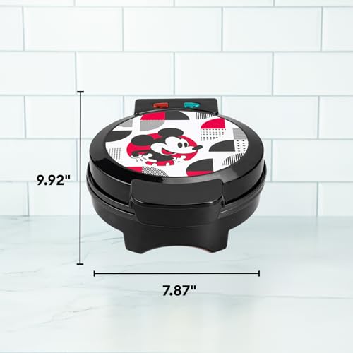 Image of Uncanny Brands Disney Mickey Mouse Waffle Maker - Non-Stick Round Waffle Iron - Easy to Use and Clean
