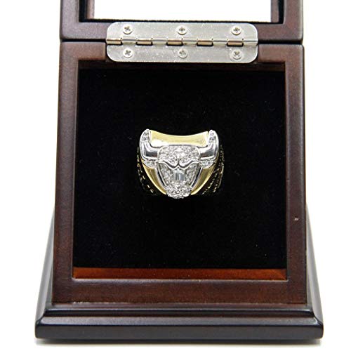 1 Slot Championship Rings Wooden Display case Shadow Box with Slanted Glass Window for Football Rings Basketball Hockey Sports Championship Rings - Rings are Not Included