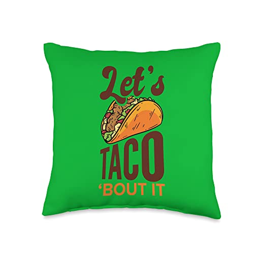 Fast Food Taco Cheesy Humorous Pun Mexican Food Throw Pillow
