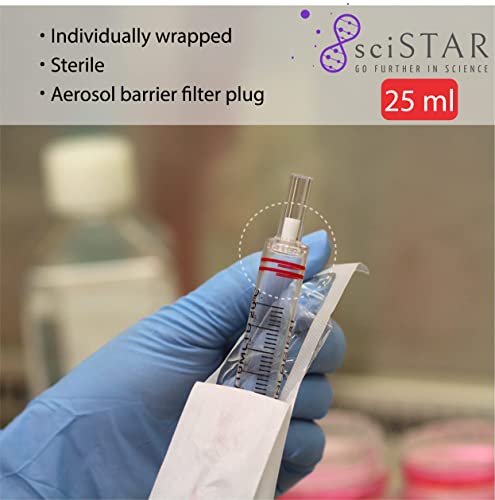 Scistar 25Ml Disposable Polystyrene Serological Pipettes, Individually Wrapped, Sterile, Standard Length, Laboratory Grade, (Case Of 100) #TOP3