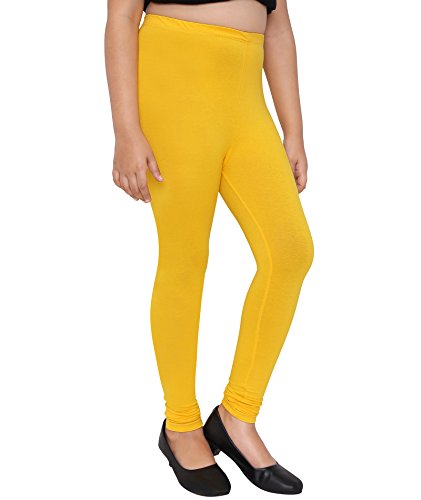 Image of Robinbosky Premium Girls Yellow Leggings (9-10 Years,(32) Turmeric)